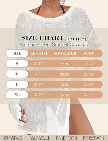 Bsubseach Crochet Cover Ups for Swimwear Women Beach Blouse Sheer Swim Coverups Mesh Knitted Dress in Saudi Arabia