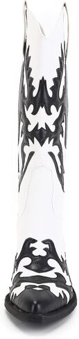 ANN CREEK Women's 'Claremont' Sexy Cowboy Boots Mid Calf Knee-high Patchwork Dressy Cowgirl Western Woman Chunky Heel Pointed Toe Trendy Knee High Tall Boots in Saudi Arabia