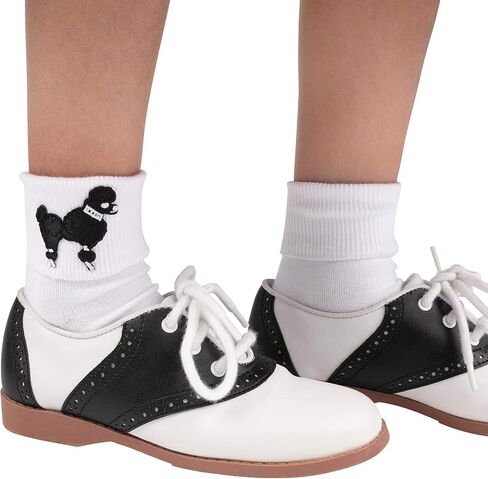 Hip Hop 50's Shop Child 4 Piece Poodle Skirt Costume Set (Light Pink Polka Dot, Small Child) in Saudi Arabia