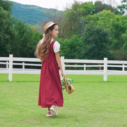 فستان Auidy_6TXD للفتيات من عصر النهضة، زي أميرات العصور الوسطى، زي عصر النهضة للفتيات، مجموعة من قطعتين in Kuwait