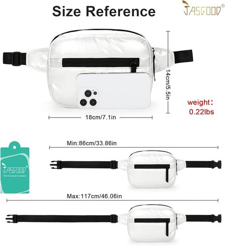 JASGOOD Belt Bag Crossbody Fanny Packs for Women Fashion Waist Packs with Adjustable Strap for Traveling, Hiking, Running in Kuwait