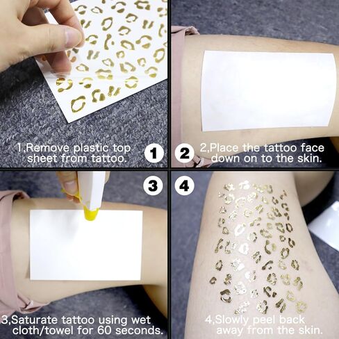 Luhiew Leopard Costume Suit, Headband Tie Tail Three Pieces Set With Leopard Tattoo Stickers and Brown Skirt in Kuwait