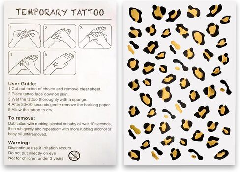 Luhiew Leopard Costume Suit, Headband Tie Tail Three Pieces Set With Leopard Tattoo Stickers and Brown Skirt in Kuwait