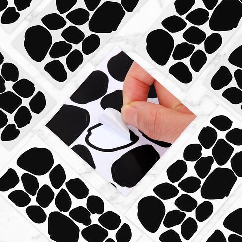 Siifert 32 Pcs Halloween Cow Dalmatian Costume Set Include Dog Ear Headband Bow Tie Tail Adhesive Felt Circles Black White Silicone Bracelet Velvet Choker for Cosplay Accessories Party Decoration in Saudi Arabia