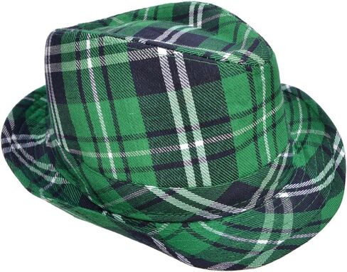 قبعة عيد القديس باتريك من Yilistore، قبعة فيدورا منقوشة أيرلندية لإكسسوارات أزياء الحفلات in Kuwait