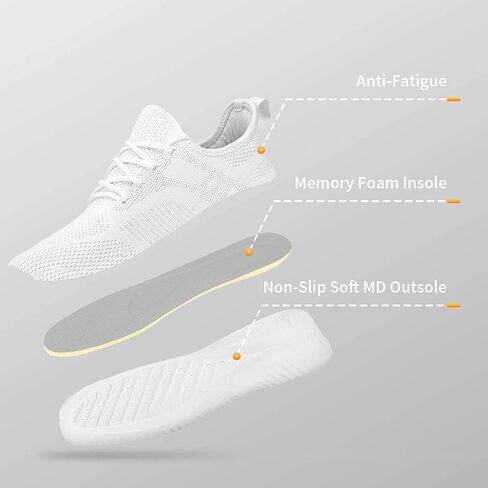 Rospick Slip on Sneakers for Women Walking Shoes Non Slip Lightweight Fashionable Breathable Tennis Shoes Work Shopping Travel in Saudi Arabia