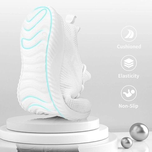Rospick Slip on Sneakers for Women Walking Shoes Non Slip Lightweight Fashionable Breathable Tennis Shoes Work Shopping Travel in Saudi Arabia