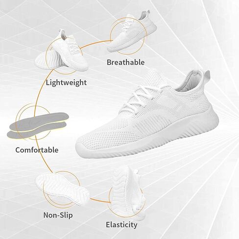 Rospick Slip on Sneakers for Women Walking Shoes Non Slip Lightweight Fashionable Breathable Tennis Shoes Work Shopping Travel in Saudi Arabia