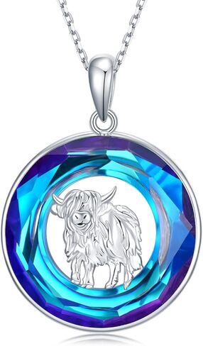 Animal Necklace Sterling Silver Snake/Deer/Bat/Highland Cow/Panda/Koala/Cat Pendant Necklace Animal Jewelry Gifts for Women in Kuwait