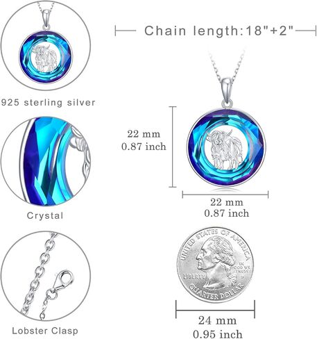 Animal Necklace Sterling Silver Snake/Deer/Bat/Highland Cow/Panda/Koala/Cat Pendant Necklace Animal Jewelry Gifts for Women in Kuwait