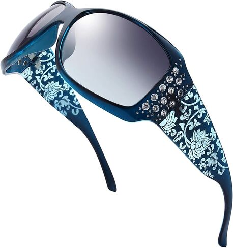 The Fresh Trendy Classic Women Hot Fashion Rhinestones Sunglasses with Gift Box in Kuwait
