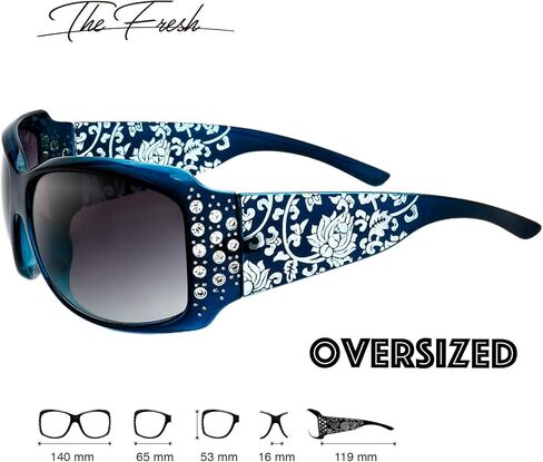 The Fresh Trendy Classic Women Hot Fashion Rhinestones Sunglasses with Gift Box in Kuwait