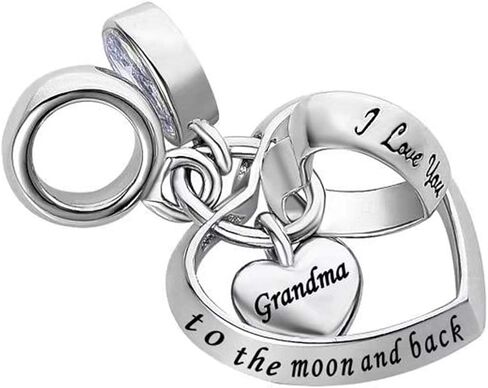 LSxAB Mom Sister Auntie Daughter Heart Charm Compatible with Pandora Charm Bracelet Women Girls Family Birthday Anniversary in Saudi Arabia