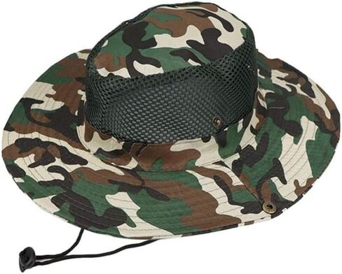 Wide Brim Sun Hat for Men Women, Unisex Outdoor Bucket Hat Breathable Mesh Cap for Travel Beach Hiking Fishing, As the Pictures Show, One size in Kuwait