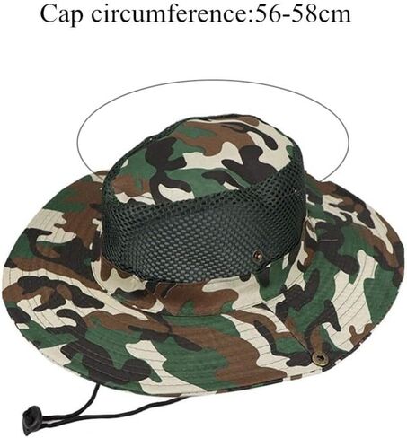 Wide Brim Sun Hat for Men Women, Unisex Outdoor Bucket Hat Breathable Mesh Cap for Travel Beach Hiking Fishing, As the Pictures Show, One size in Kuwait