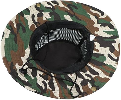 Wide Brim Sun Hat for Men Women, Unisex Outdoor Bucket Hat Breathable Mesh Cap for Travel Beach Hiking Fishing, As the Pictures Show, One size in Kuwait