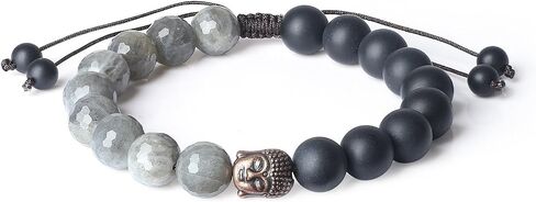 COAI Mens Womens Stone Buddha Head Prayer Bracelet in Saudi Arabia