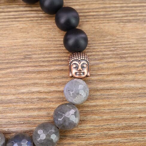 COAI Mens Womens Stone Buddha Head Prayer Bracelet in Saudi Arabia