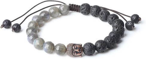 COAI Mens Womens Stone Buddha Head Prayer Bracelet in Saudi Arabia