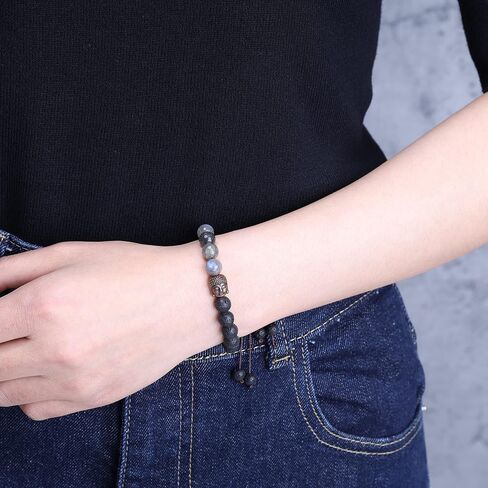 COAI Mens Womens Stone Buddha Head Prayer Bracelet in Saudi Arabia