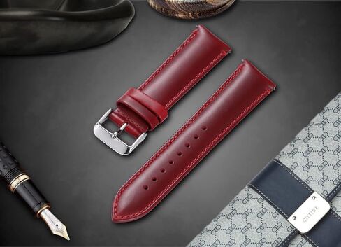 حزام معصم من الجلد الطبيعي PURPLE FURZE - سوار بديل متعدد الألوان للرجال والنساء للجنسين مع أجهزة سريعة الفك - 14 مم 16 مم 17 مم 18 مم 19 مم 20 مم 21 مم 22 مم 24 مم in Kuwait