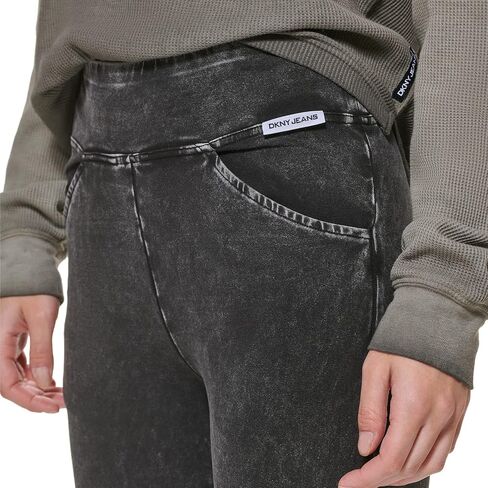 DKNY Women's Stretchy Everyday Mid Rise Logo Leggings in Saudi Arabia