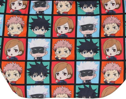Jujutsu Kaisen Chibi Character Blocks Shoulder Crossbody Hobo Bag Adjustable Strap, Multicolored, One size in Kuwait