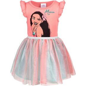 Disney Girls Short Sleeve Tulle Dress Toddler to Big Kid Sizes (2T - 18-20)