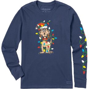 Life is Good Max Merry Woofmas Cotton Tee, Shortsleeve Graphic Crew Neck T-Shirt in Saudi Arabia