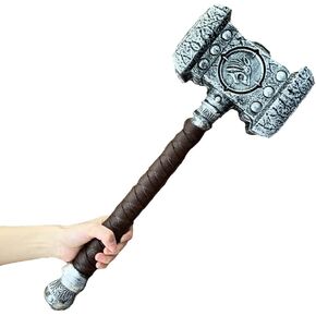 21.3 انش فوم باتل ديستروي هامر من البولي يوريثان، سلاح تنكري لسلاح واو وور كرافت اوجريم دوم مقاس واحد، فضي، مقاس واحد in Kuwait