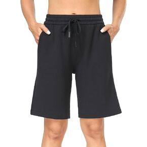 Colorfulkoala Women's Ultra Soft Modal Shorts Casual Summer Knee Length Lounge Pants with Pockets