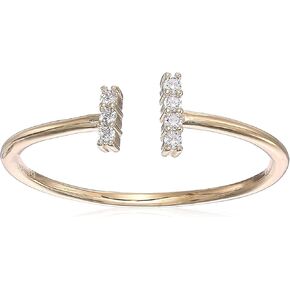 Amazon Collection Open-Space Double Bar Demi Fine Ring in Sterling Silver in Saudi Arabia