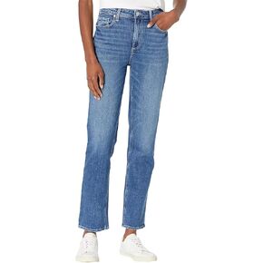 PAIGE Women's Stella Crop Straight Leg High Rise in Seawater Disstressed in Saudi Arabia