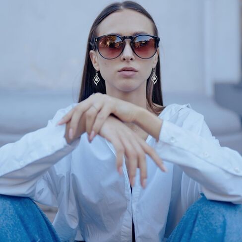 مجموعة من 4 قطع من الأقراط الفضية المتدلية بسلسلة طويلة من الأقراط والمجوهرات الأنيقة للنساء والفتيات in Kuwait