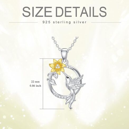 LWXIE Diamond Hummingbird Necklace 925 Sterling Silver Hummingbird Circle Pendant Necklace Diamond Jewelry Gifts for Women Girls Wife Girlfriend in Saudi Arabia