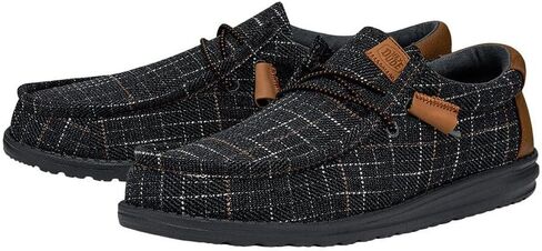 Hey Dude Wally Plaid Navy Size 9 | Men’s Shoes | Men's Slip-on Loafers | Comfortable & Light-Weight in Saudi Arabia