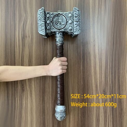 21.3 انش فوم باتل ديستروي هامر من البولي يوريثان، سلاح تنكري لسلاح واو وور كرافت اوجريم دوم مقاس واحد، فضي، مقاس واحد in Kuwait