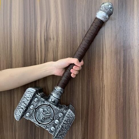 21.3 انش فوم باتل ديستروي هامر من البولي يوريثان، سلاح تنكري لسلاح واو وور كرافت اوجريم دوم مقاس واحد، فضي، مقاس واحد in Kuwait