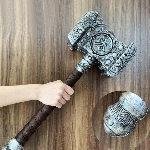 21.3 انش فوم باتل ديستروي هامر من البولي يوريثان، سلاح تنكري لسلاح واو وور كرافت اوجريم دوم مقاس واحد، فضي، مقاس واحد in Kuwait