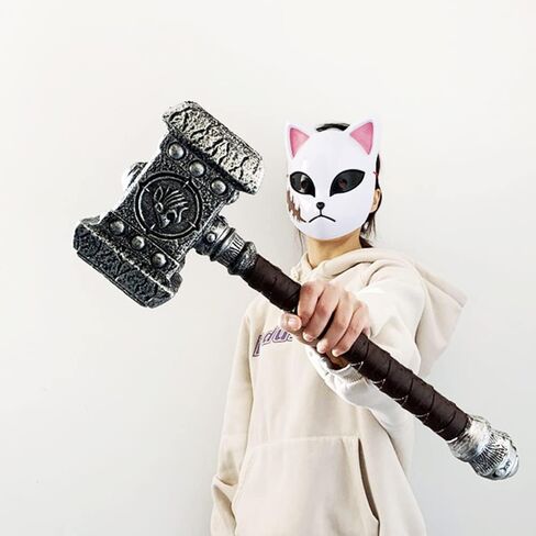 21.3 انش فوم باتل ديستروي هامر من البولي يوريثان، سلاح تنكري لسلاح واو وور كرافت اوجريم دوم مقاس واحد، فضي، مقاس واحد in Kuwait