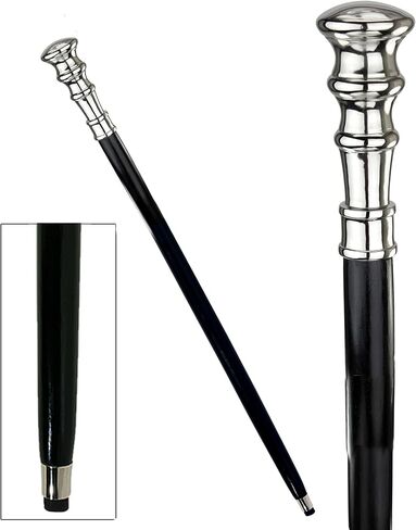 Design Toscano Green Sphere Gentleman's Walking Stick, 36 Inch, Silver Chrome in Saudi Arabia