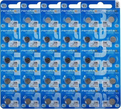Renata 396 SR726W Batteries - 1.55V Silver Oxide 396 Watch Battery (2 Count) in Saudi Arabia