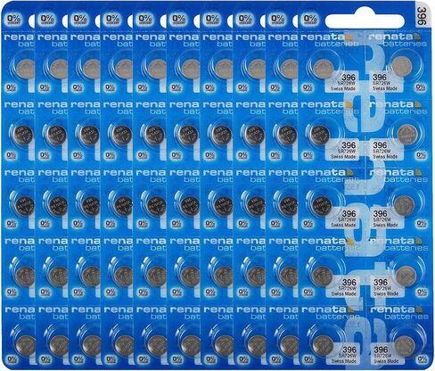 Renata 396 SR726W Batteries - 1.55V Silver Oxide 396 Watch Battery (2 Count) in Saudi Arabia