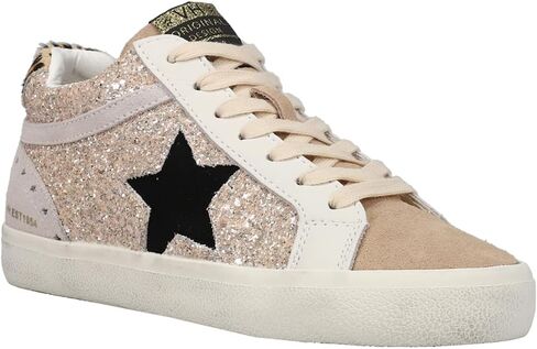 VINTAGE HAVANA Womens Bounce Glitter Sneakers Shoes Casual - Pink, Silver, White in Saudi Arabia