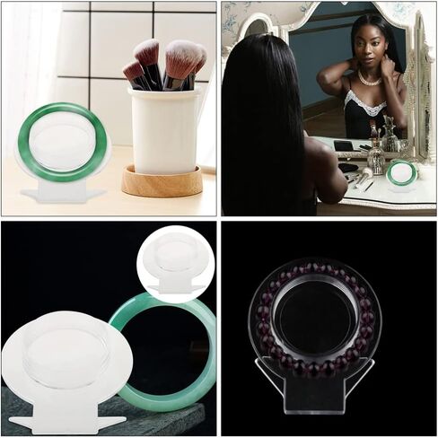 ستوبوك 4 قطع حامل عرض اساور فردي من الاكريليك، حامل عرض الاساور الحلقية والمعصم، منظم تخزين مجوهرات اليد لعرض الساعات للمنزل والمتجر، شفاف in Kuwait