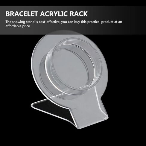 ستوبوك 4 قطع حامل عرض اساور فردي من الاكريليك، حامل عرض الاساور الحلقية والمعصم، منظم تخزين مجوهرات اليد لعرض الساعات للمنزل والمتجر، شفاف in Kuwait