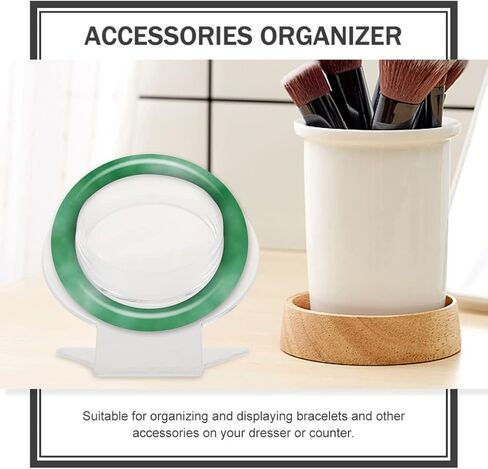 ستوبوك 4 قطع حامل عرض اساور فردي من الاكريليك، حامل عرض الاساور الحلقية والمعصم، منظم تخزين مجوهرات اليد لعرض الساعات للمنزل والمتجر، شفاف in Kuwait