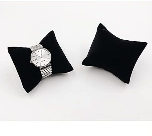 Lokusel 4 قطع سوار ساعة وسادة حامل أسود مربع مخملي صغير عرض حامل وسادة الإسورة وسائد لعرض المجوهرات (رمادي) in Kuwait