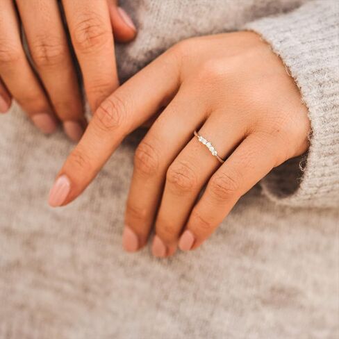 espere Sterling Silver Curved Wedding Band Simple Stackable Ring Stacking Minimalist Thin Band Bridal Ring in Saudi Arabia