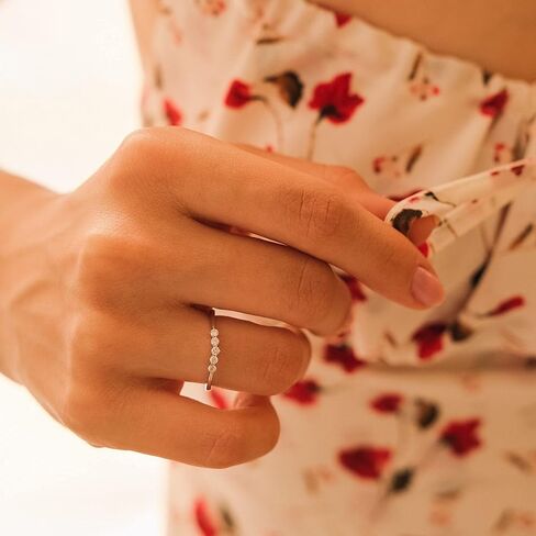 espere Sterling Silver Curved Wedding Band Simple Stackable Ring Stacking Minimalist Thin Band Bridal Ring in Saudi Arabia